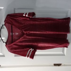 Sporty Tee med t-shirt burgundy color